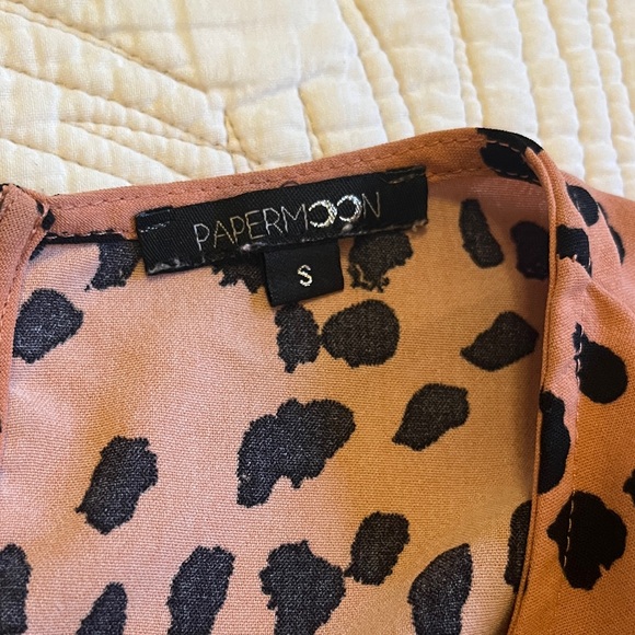 Papermoon Leopard Print Blouse in Tan and Black - Picture 5 of 6